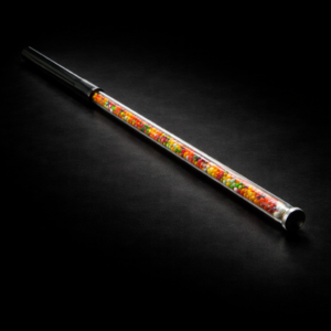 Lexan candy performance cane 24 inch transparent polycarbonate shaft with colorful candy core